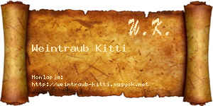 Weintraub Kitti névjegykártya