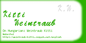 kitti weintraub business card
